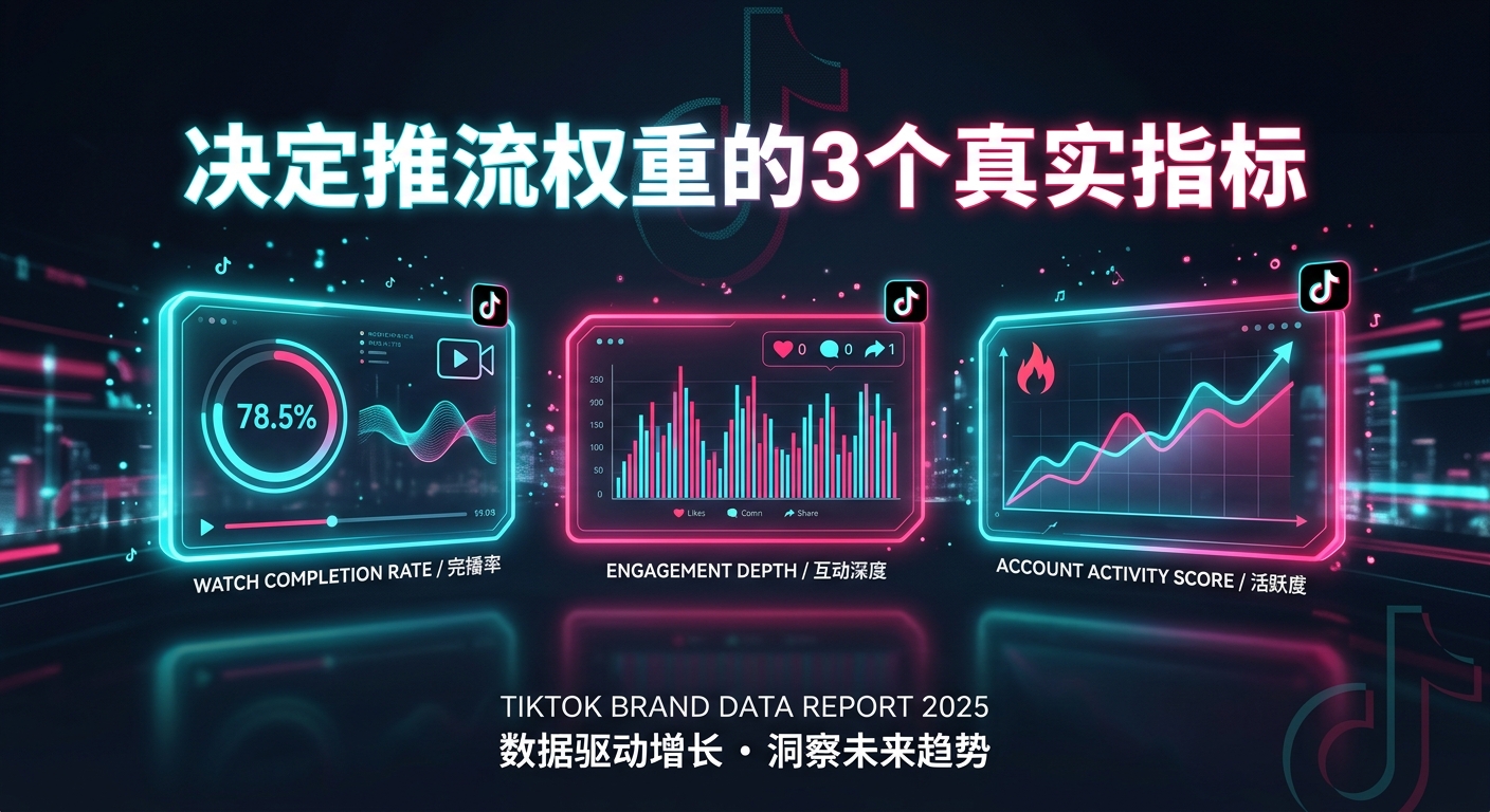 TikTok 2025年品牌账号推流权重3大核心指标