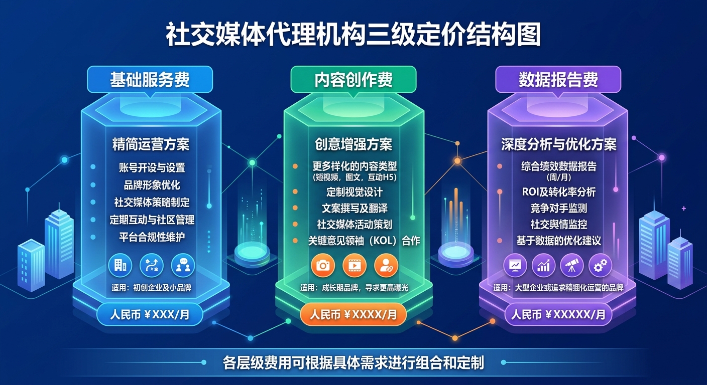 代运营定价分层结构示意图