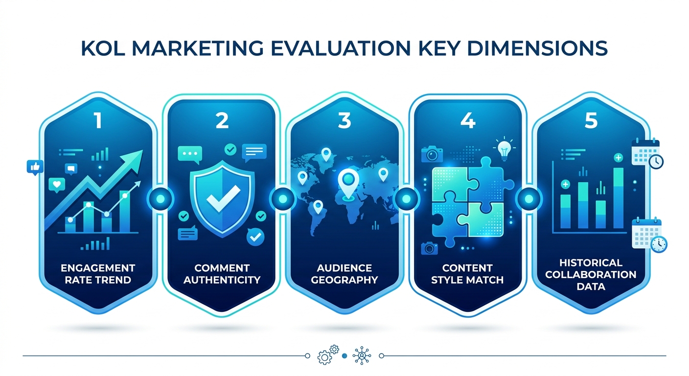 KOL合作数据评估框架示意图