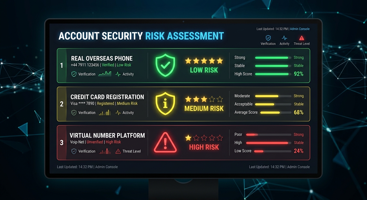 四种注册方案的安全性与稳定性风险评级对比
