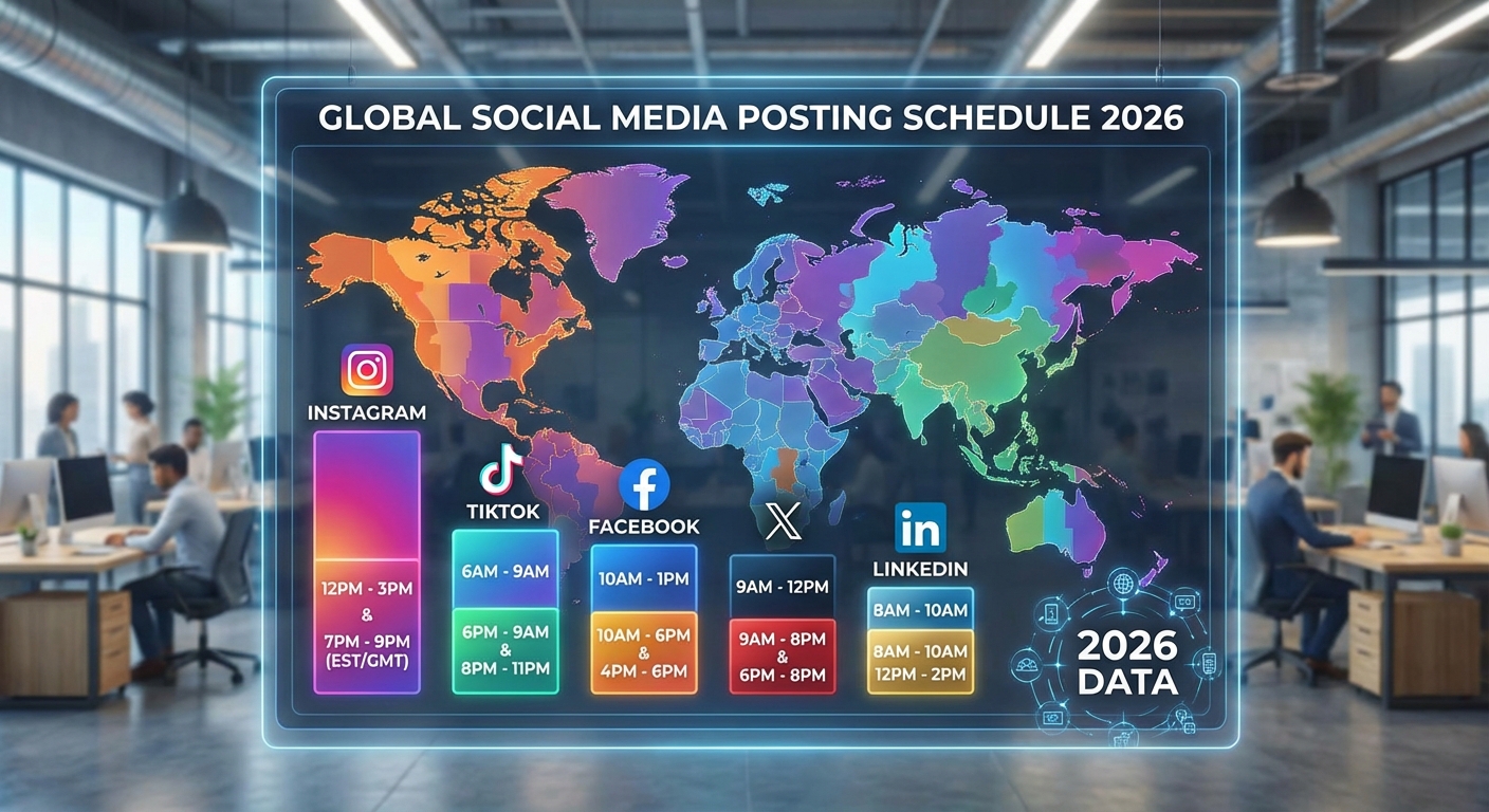 社媒内容发布最佳时间：各平台数据指南（2026版）