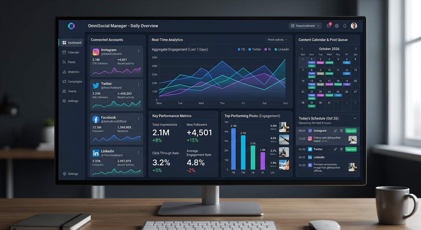 社媒内容发布与排期对比