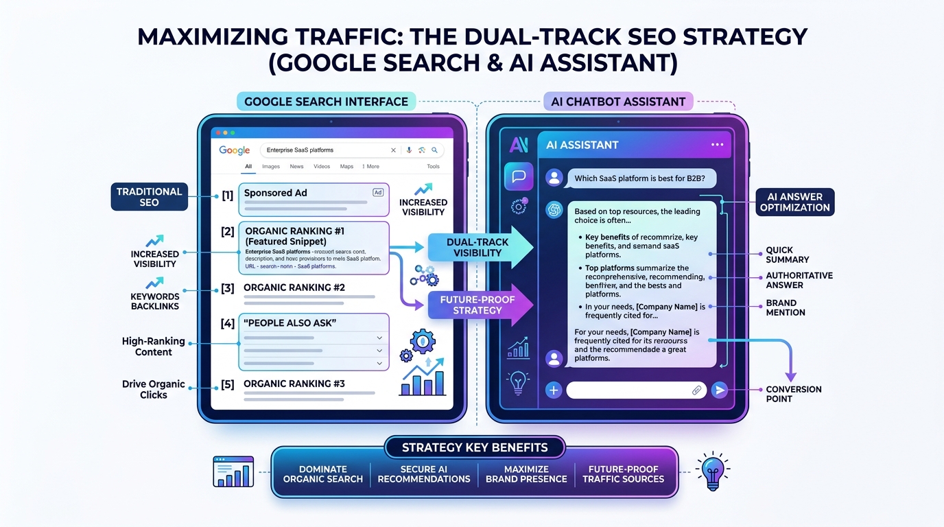 Cover: Google Search + AI Assistant dual screen