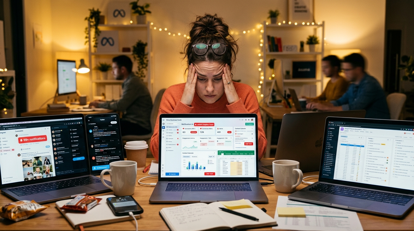 Cover: Social media manager breakdown scenario